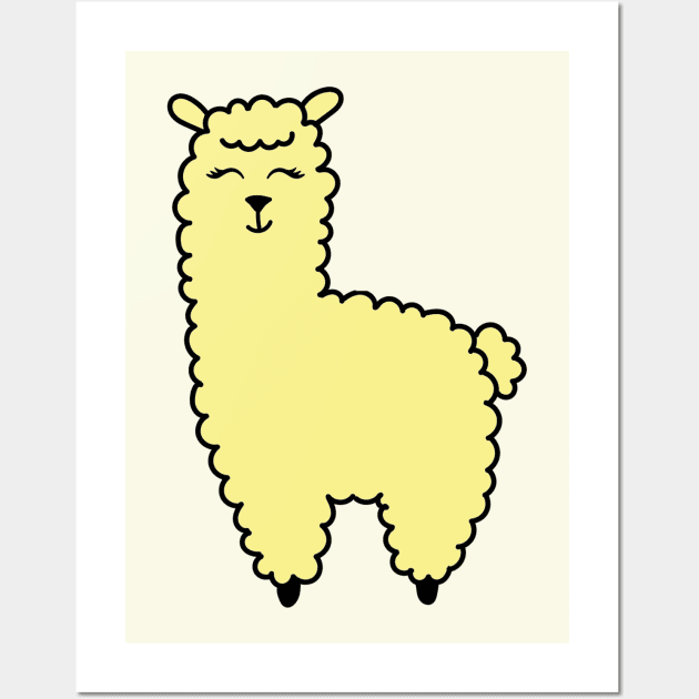 Smiling llama Wall Art by Vintage Dream